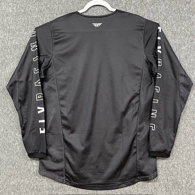 Fly Racing Jersey Mens L Kinetic Black Long Sleeve Motocross MTB MX Tech Shirt