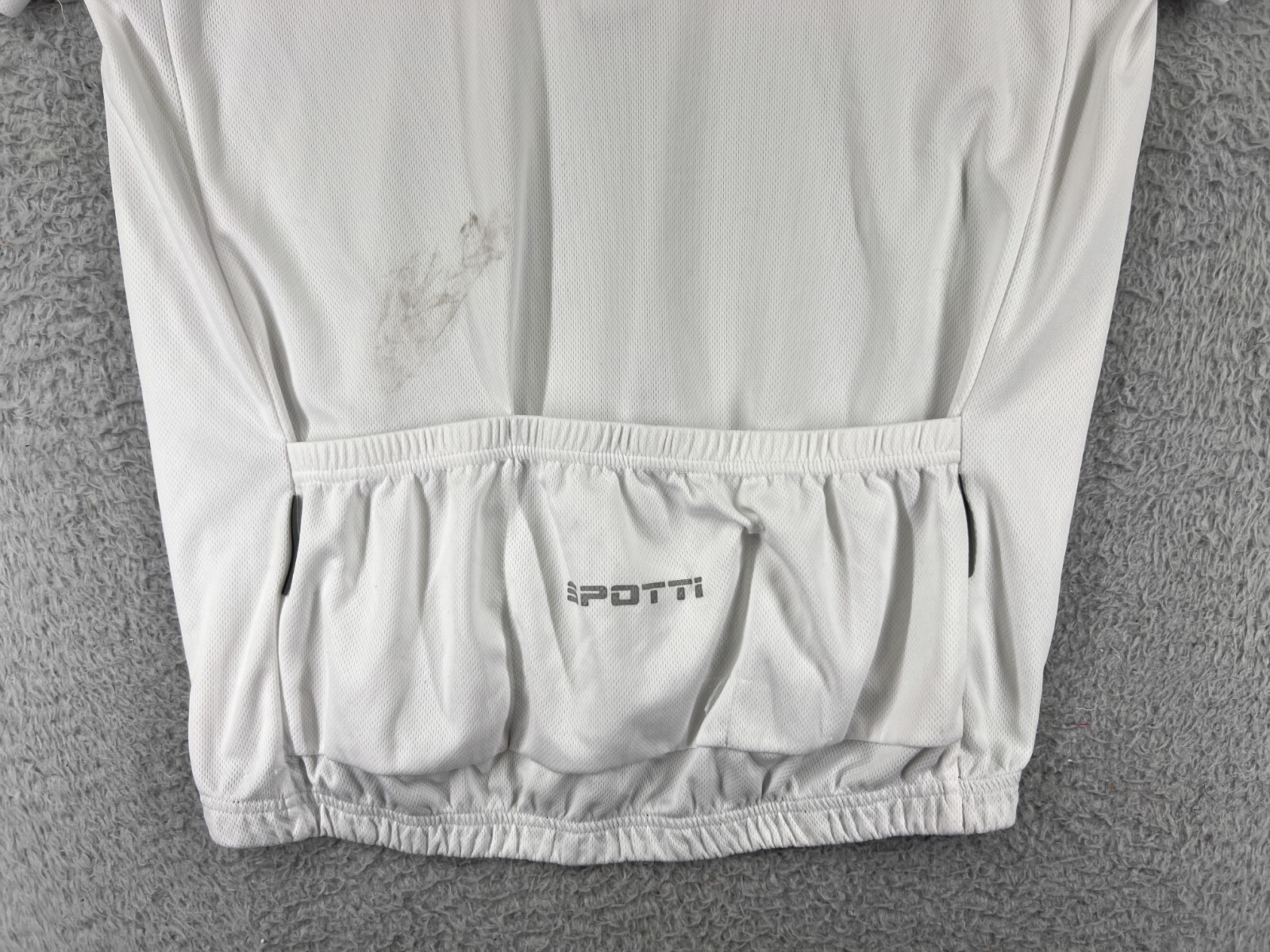 Spotti Shirt Mens Extra Large White 1/2 Zip Short Sleeve Polyester Pockets