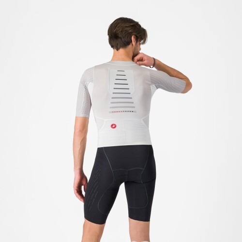 TRIATHLON SHORT SLEEVE SUIT BRAND: CASTELLI FREE SANREMO 3 SUIT WHITE / BLACK