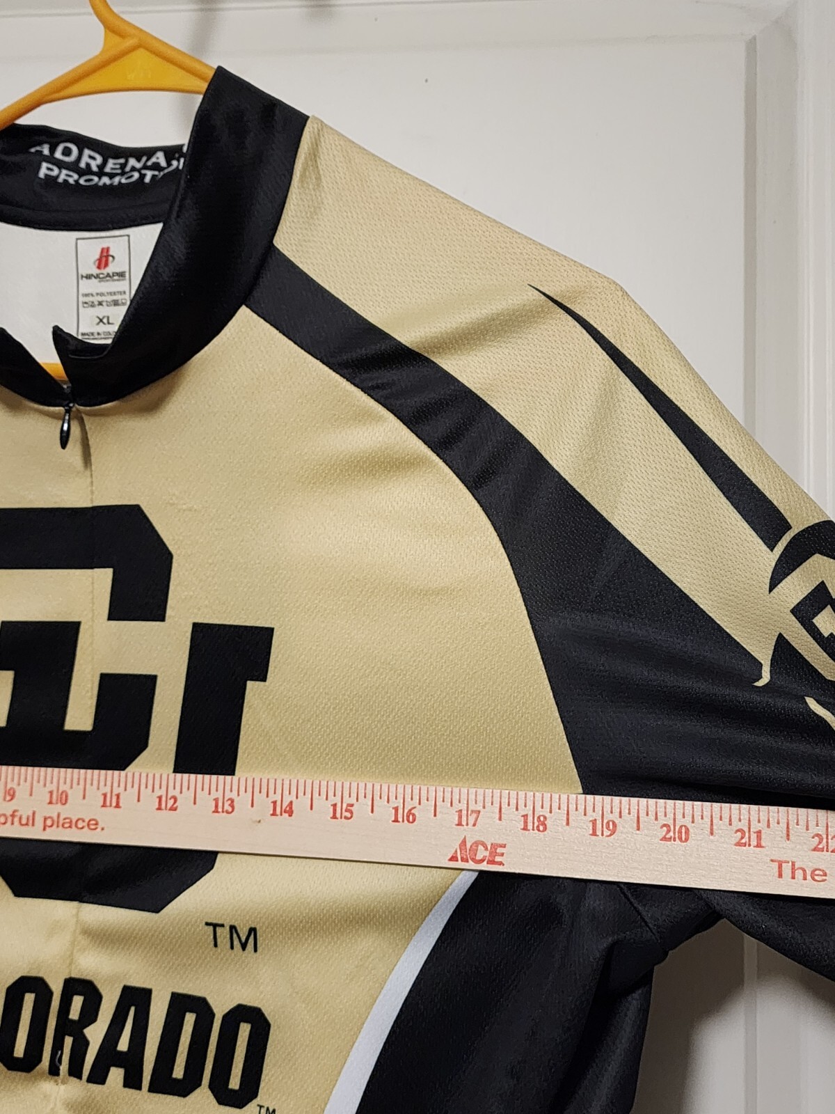 Jersey XL Colorado University Buffaloes Cycling shirt 100% Polyester