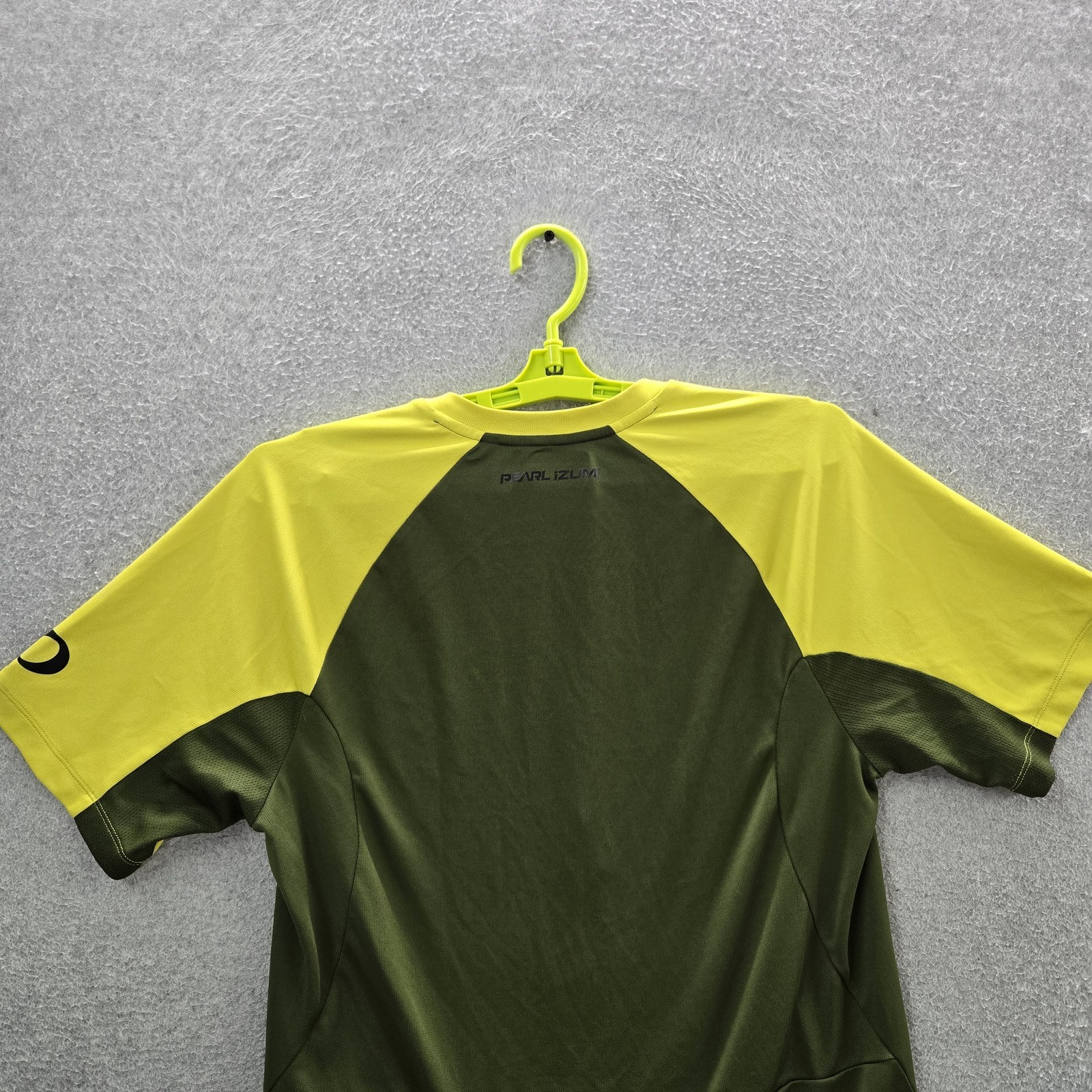 Pearl Izumi Men Jersey M Green Colorblock Quarter Zip Cycling Zipper