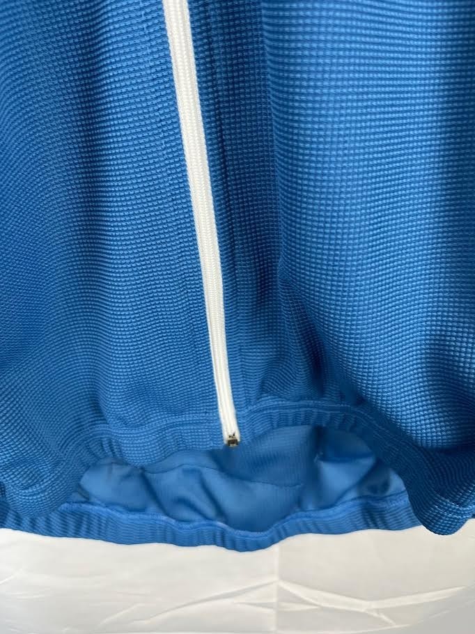 Bellwether Technical Apparel Cadence Unisex LRG Blue Full Zip Sleeveless Cycling