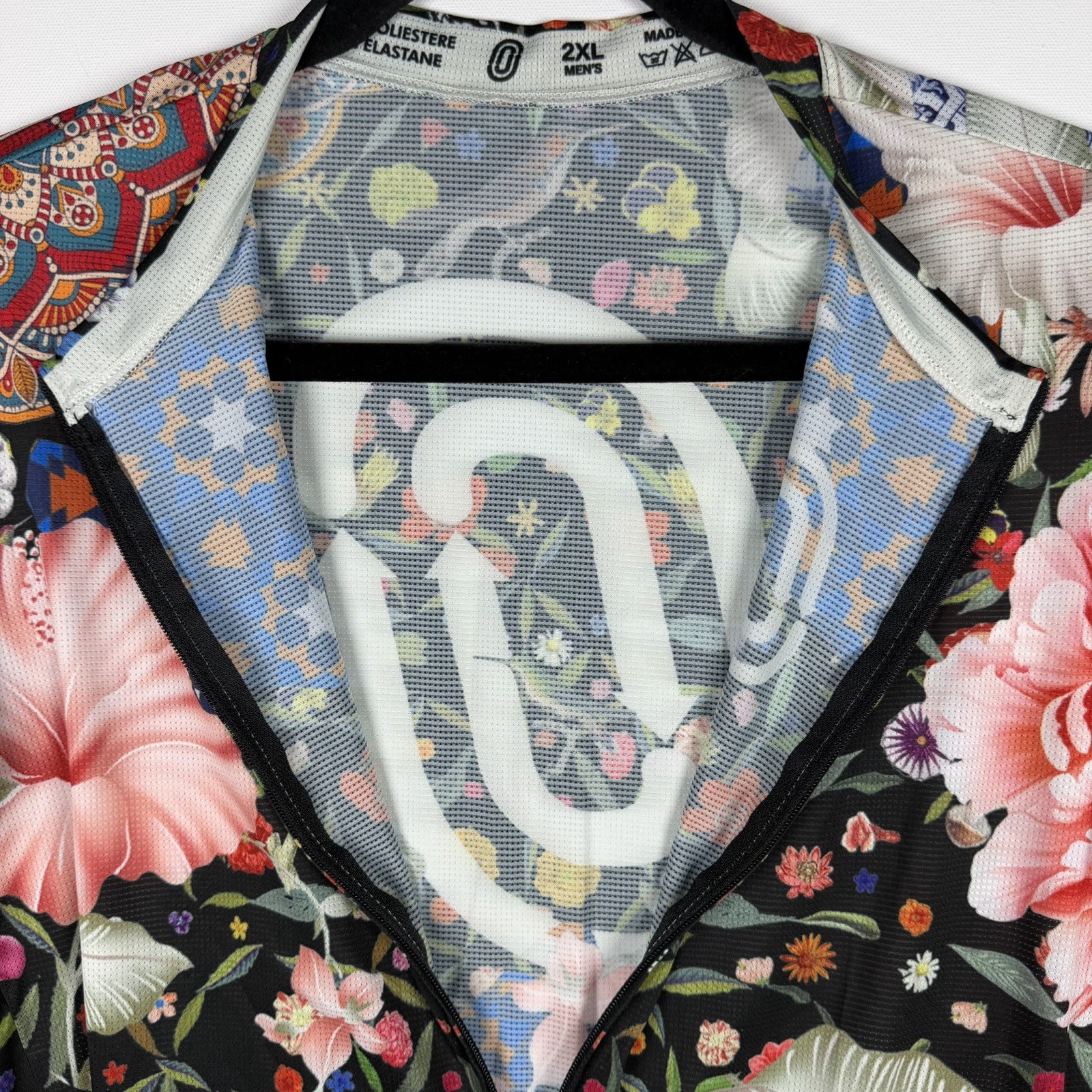 Ostroy Men Omloop Cycling Jersey 2XL Made Italy Trvelogue Floral Pattern Match
