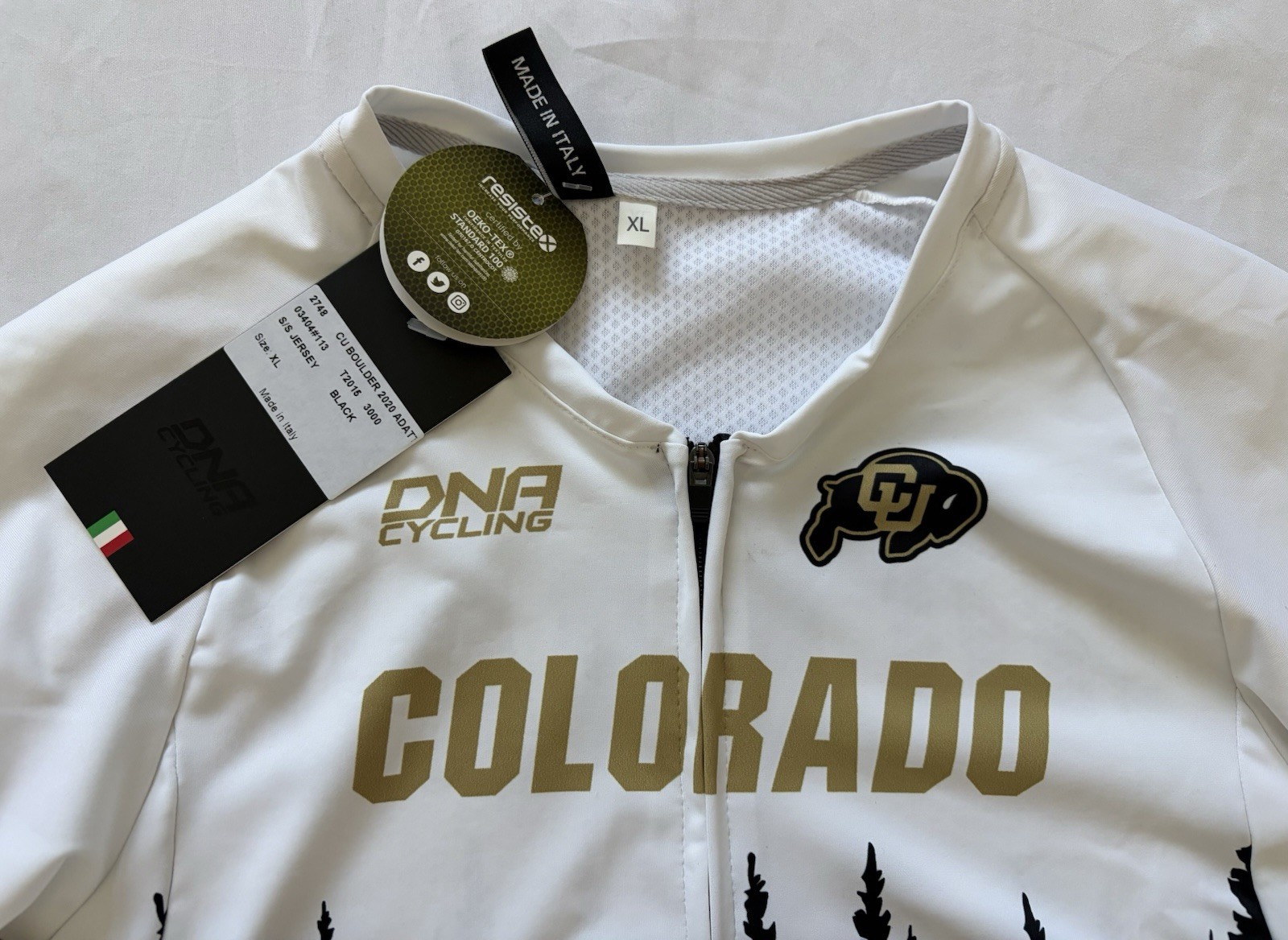 Colorado Buffaloes CU Buffs DNA Cycling Jersey Men’s XL New With Tags Italy