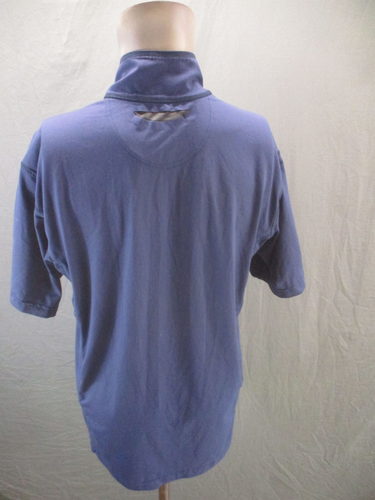 REI Size M Mens Blue 1/2 Zip High Neck Short Sleeve Breathable Cycling Top 603