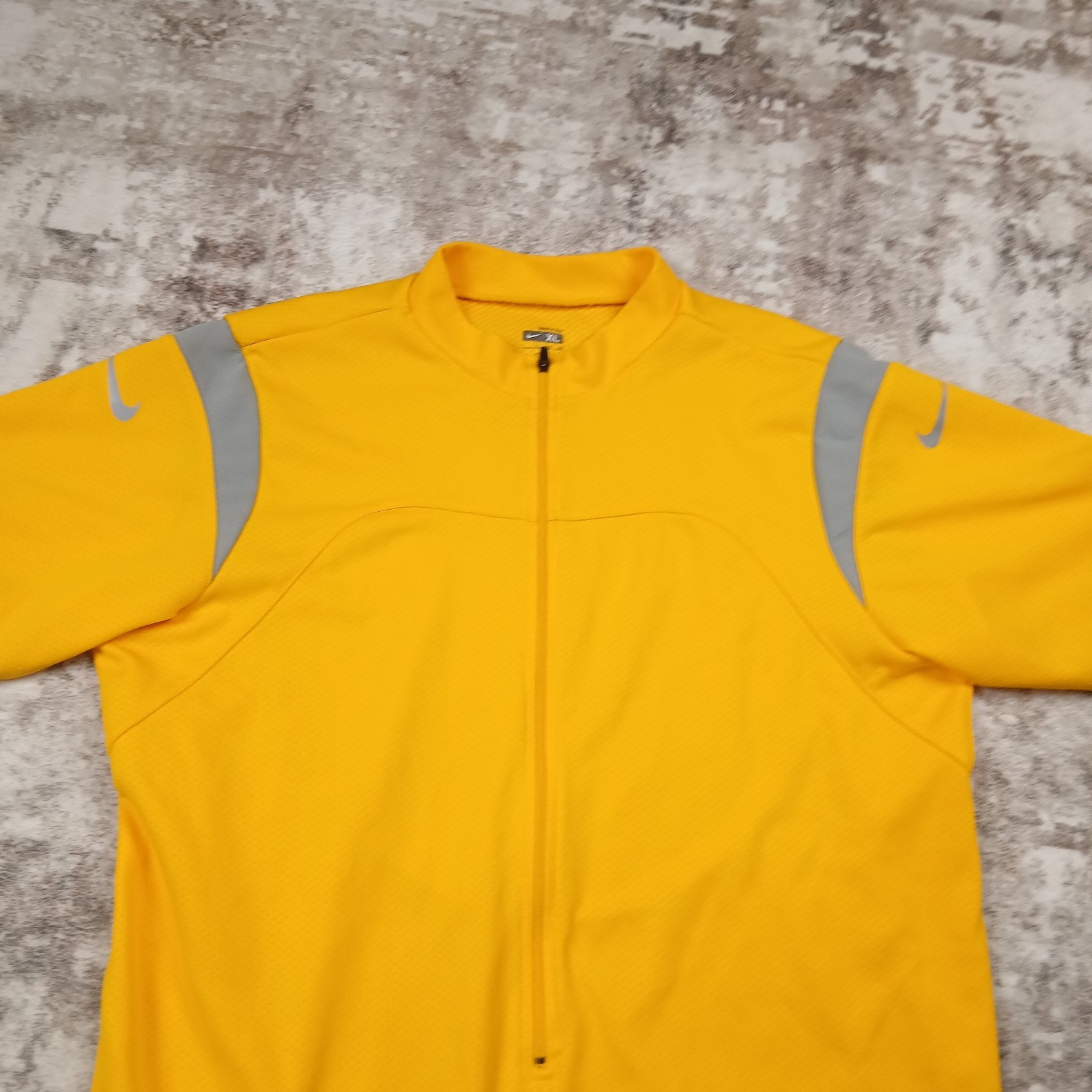Vintage Nike Cycling Jersey Mens XL Extra Large Yellow