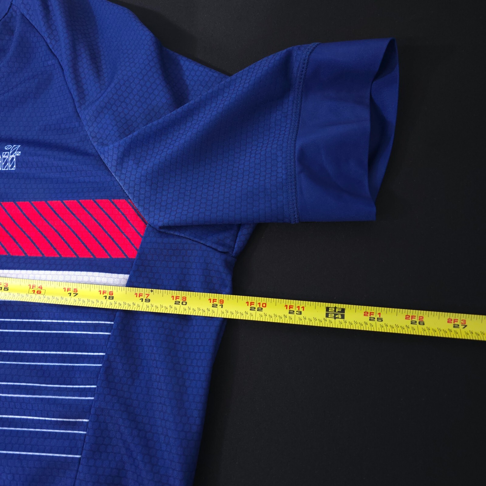 Runhil Clothing USA Men XLarge Cycling Bike Jersey Shirt Red White Blue Pockets