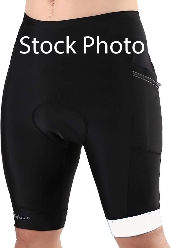 NWT gel padded Womwns Cycling Shorts w zip pocket XL Tiekoun brand