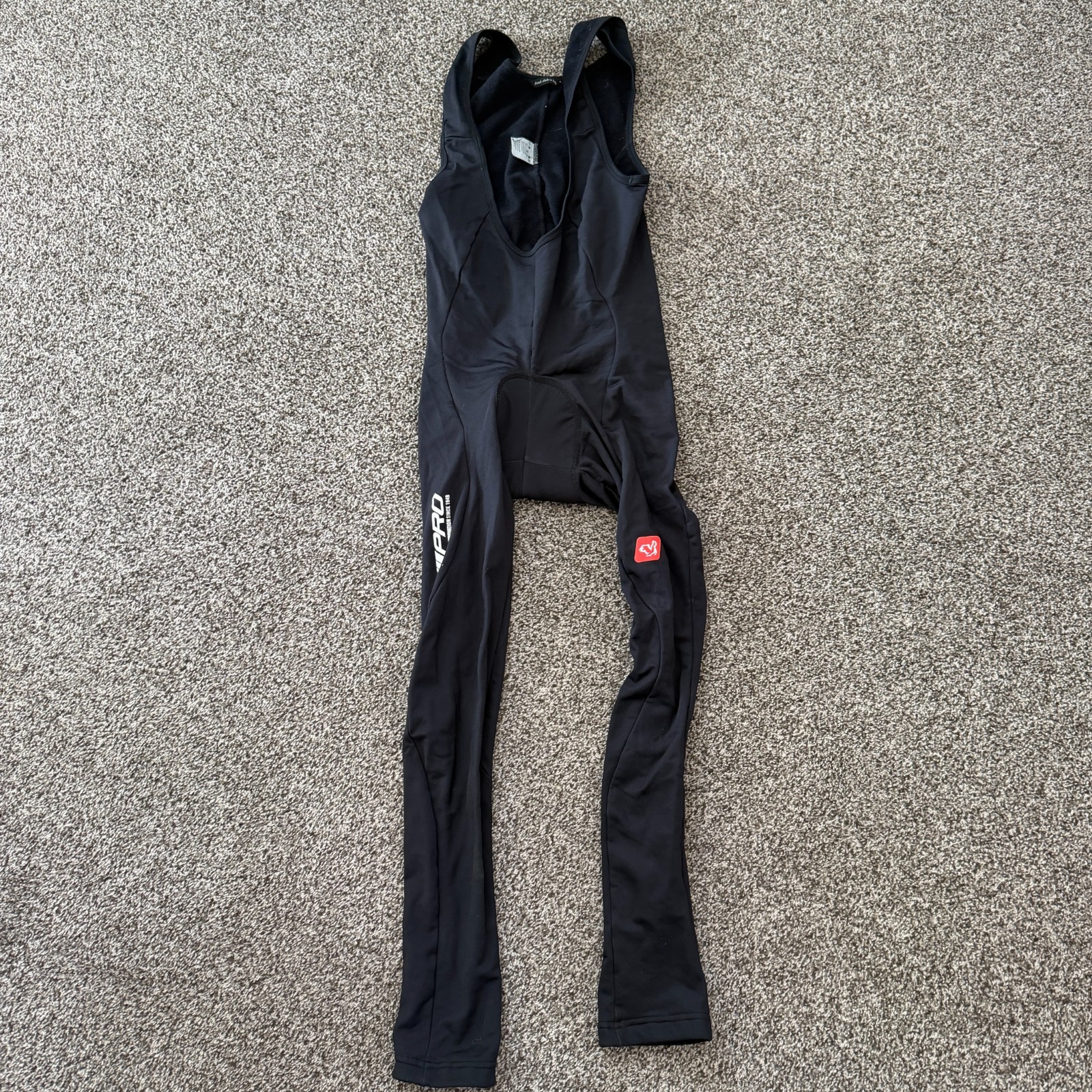 De Marchi Thermal Fleece Winter Bib Tights Men’s Size Small Black Padded Cycling