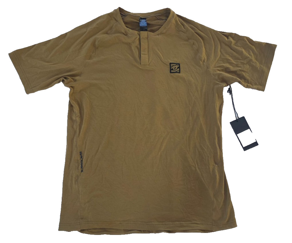 Race Face Trigger Short Sleeve Cycling Jersey Clay Tan Large