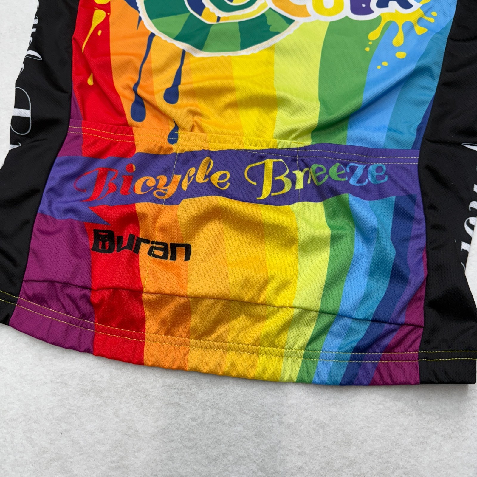 Duran Bicycle Breeze Men’s Cycling Shirt Short Sleeve Full Zip Multi Color Large