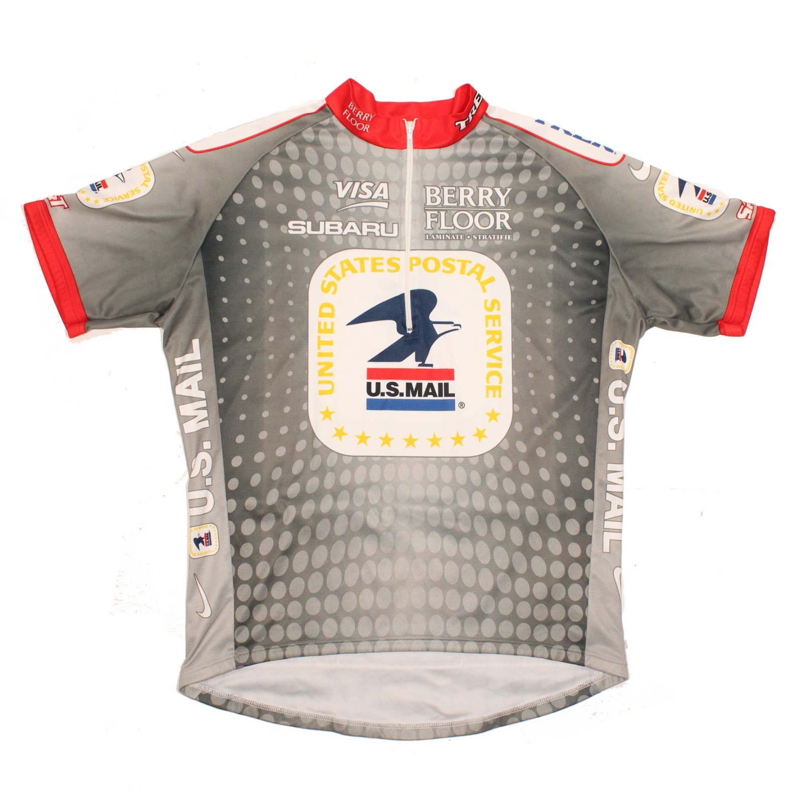 Nike Trek USPS Cycling Jersey Mens XL Bicycle Shirt 1/4 Zip Made in Italy