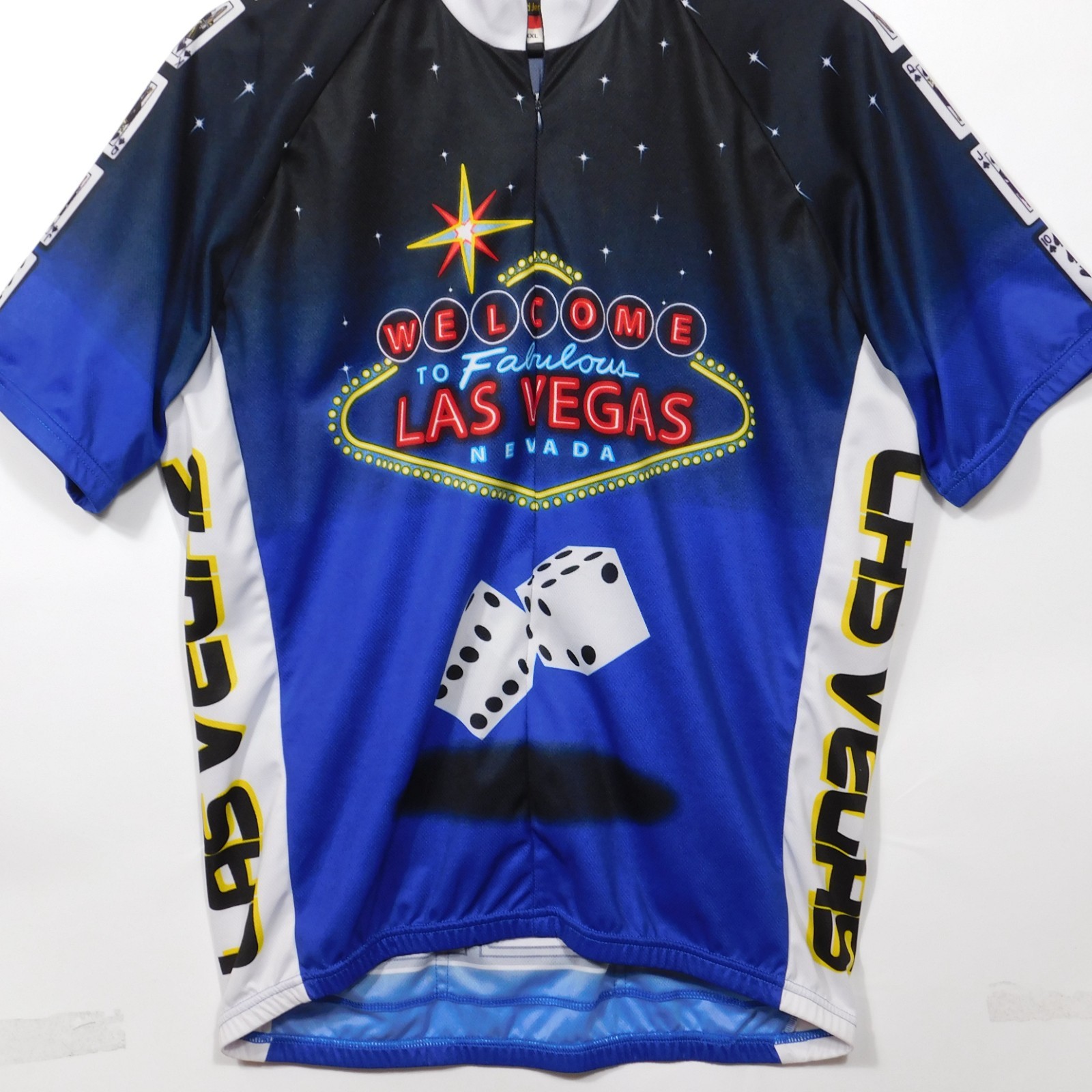 World Jerseys Welcome To Fabulous Las Vegas Half Zip Cycling Jersey Men’s XXL