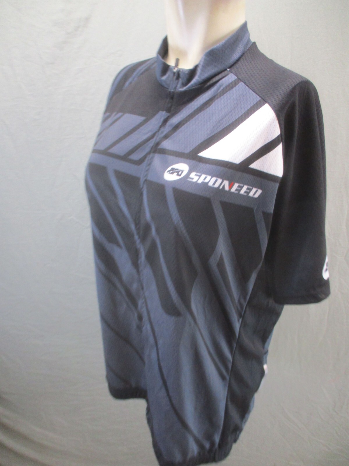 SPONEED Size XL Mens Zip Up Pocket Elastic Waist Short Sleeve Cycling Jersey 765