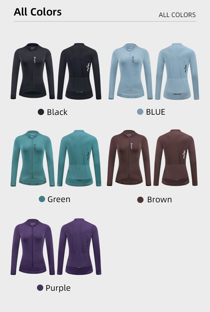YKYWBIKE 2025 Women Cycling Jersey Tops Road Bike Long Sleeve Shirt Breathable
