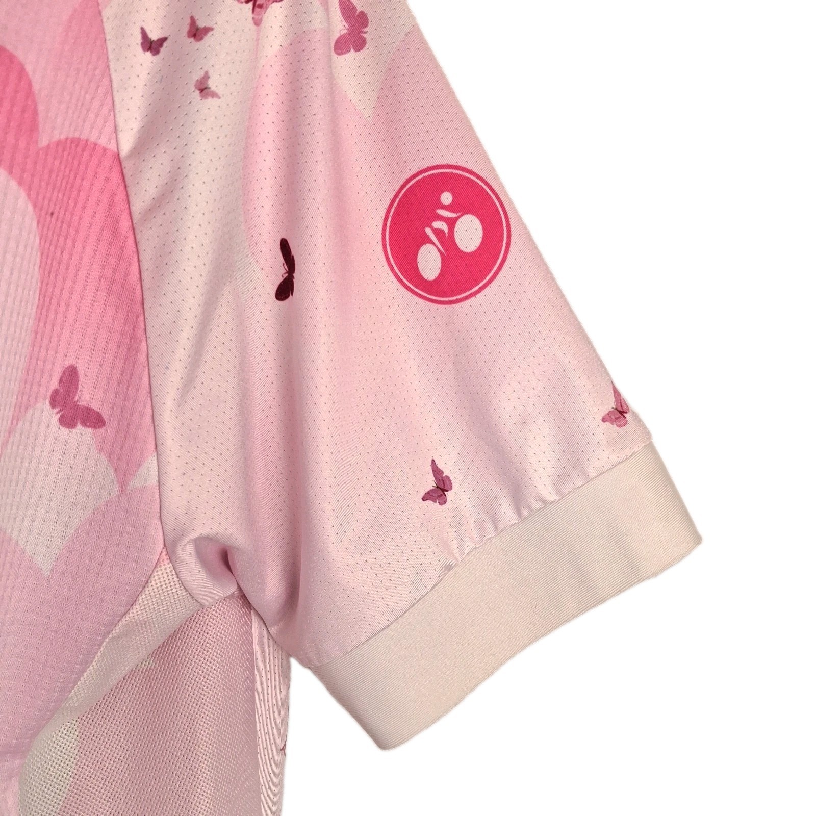 Weimostar Quick Dry Cycling Jersey Top Floral Full Zip Pockets Pink Womens XXL