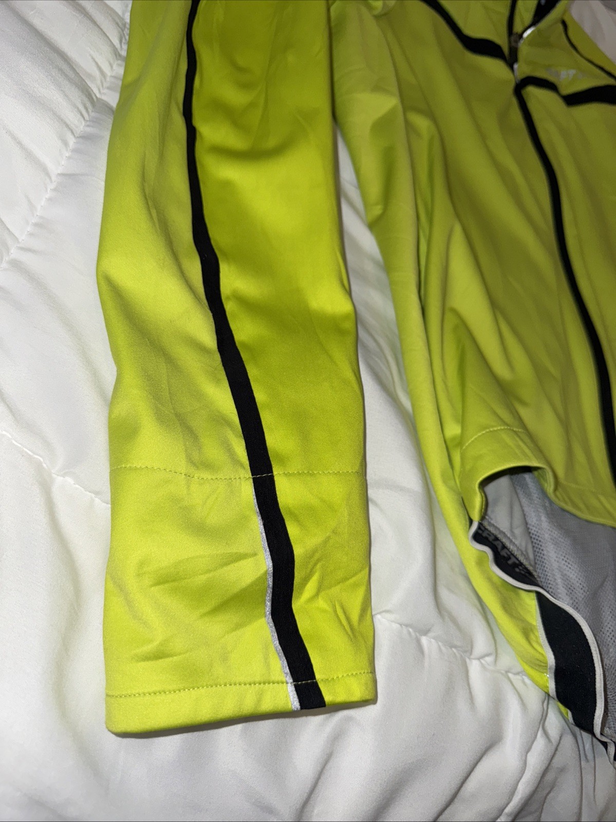 MENS CRAFT RACE CYCLING JERSEY LONGSLEEVED JACKED MEDIUM MD ME FULL ZIPPER NR