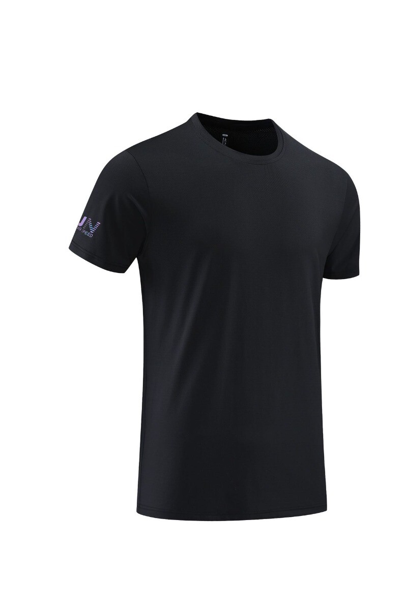 Men Women’s Short Sleeve Printed Round Neck Fitness Ice Silk Quick Dry T-shirt