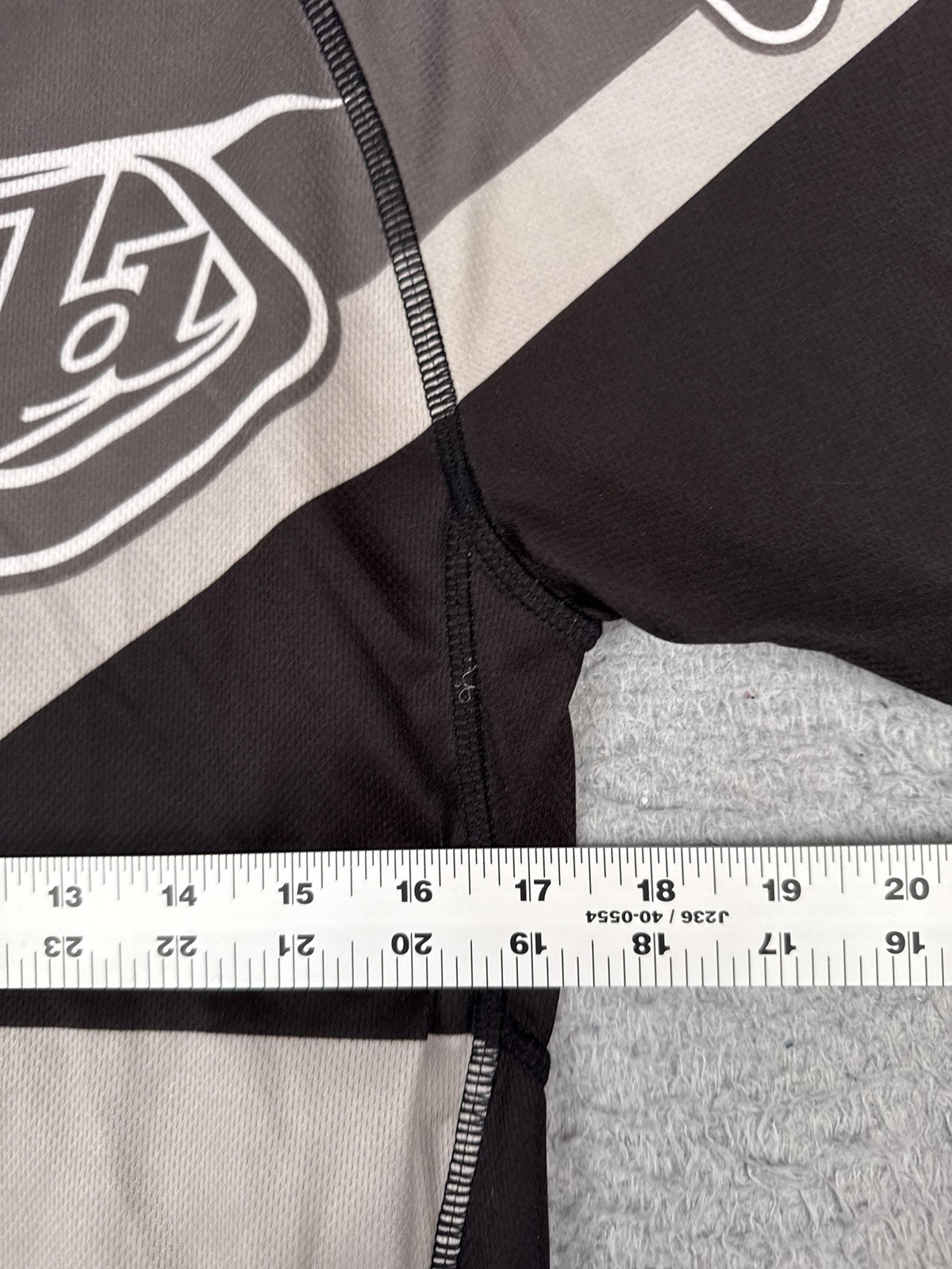 Troy Lee Designs Cycling Jersey Mens Small Gray Colorblock Full Zip Pockets Top