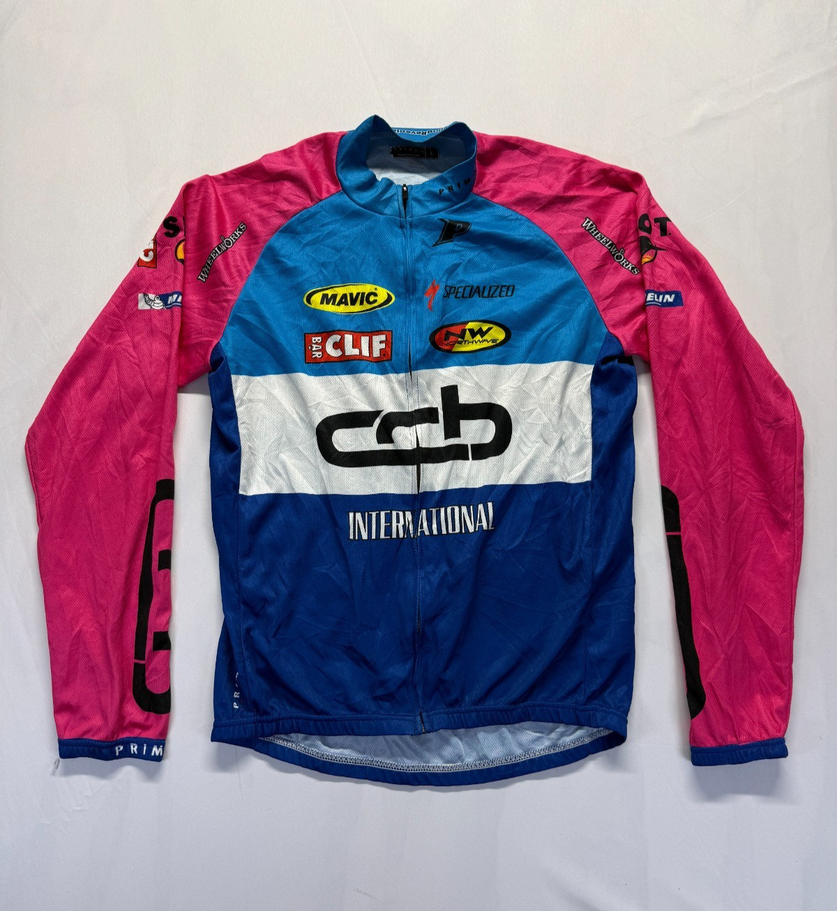 Primal Wear Cycling Jersey Mens Large Multicolor CCB International Full Zip