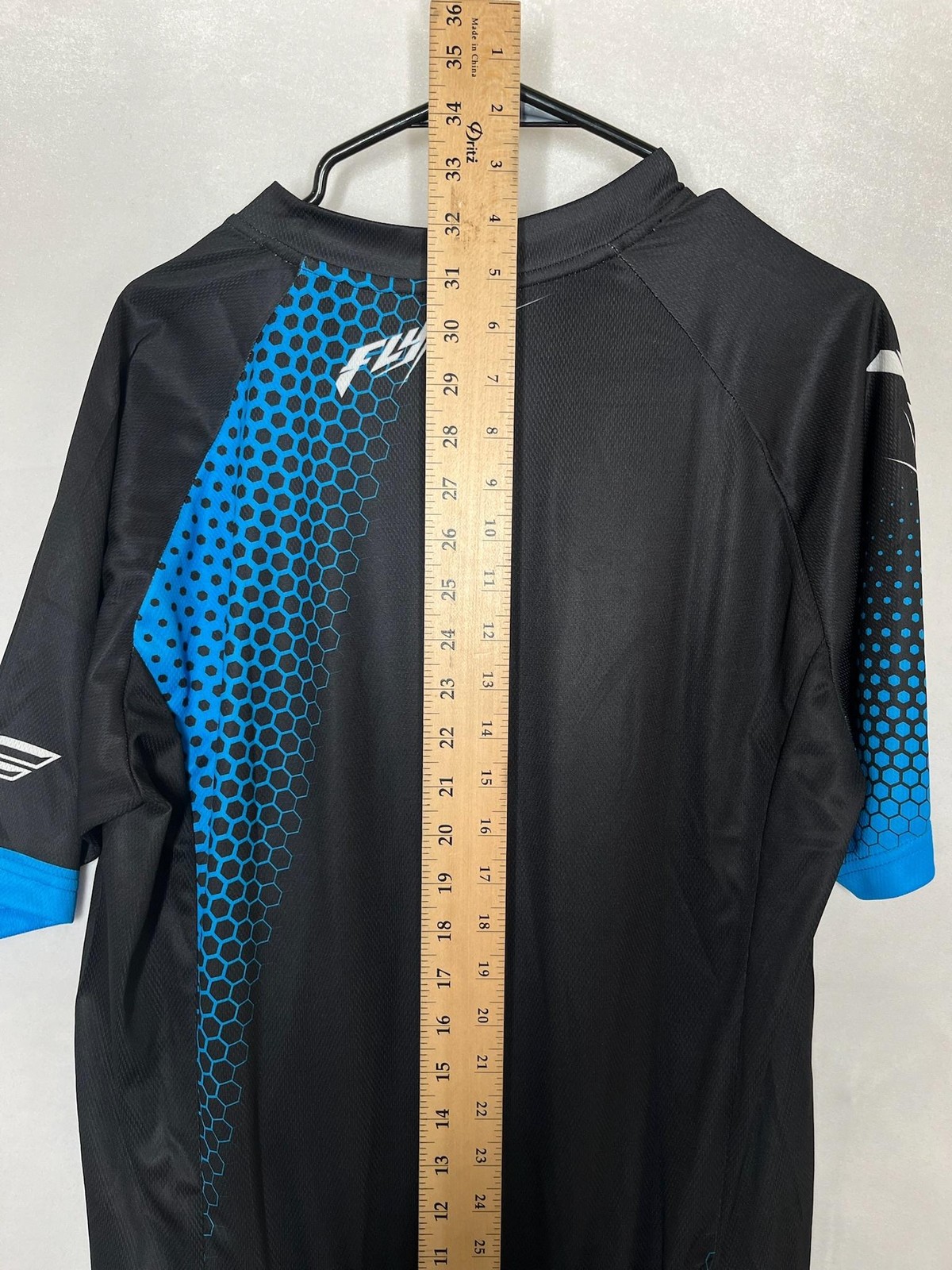 Fly Racing Cycling Jersey Shirt XL Black Short Sleeve Mens Full Zip Quick Dry