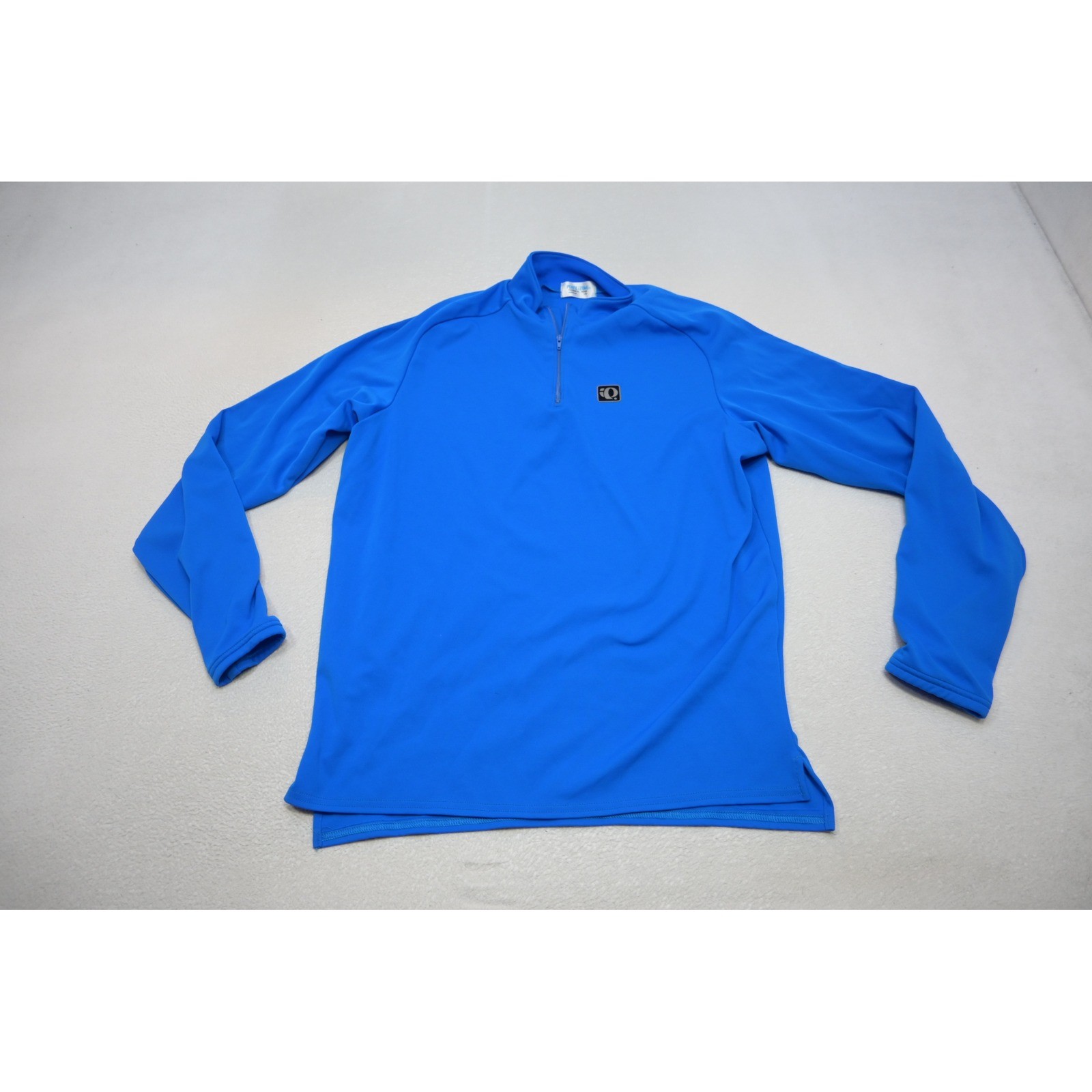 Pearl Izumi Cycling Jersey Mens Large Blue 1/4 Zip Long Sleeve MADE IN USA