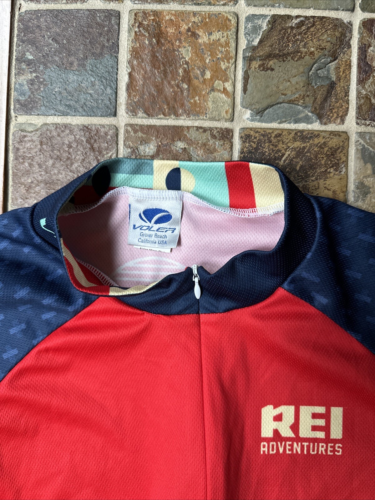 Voler REI Adventures, Cycling Jersey 3/4 Zip Bike Shirt Large
