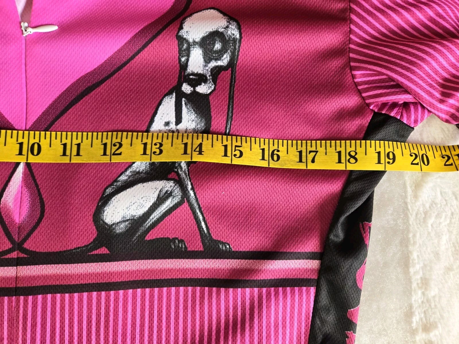 Primal Wear Womens 3/4 Zip Cycling Jersey Love Hurtz Heart Greyhound Dog Size XL