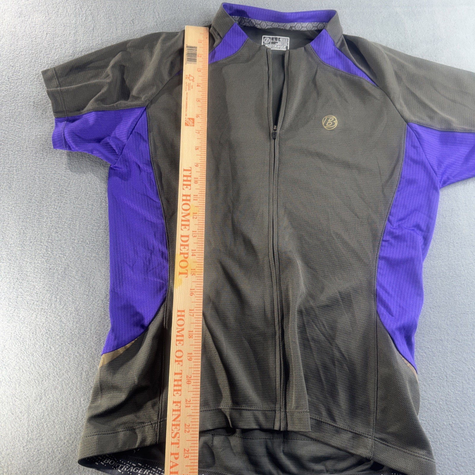 Bontrager Race WSD SS Cycling Jersey Full Zip Womens Sz L Purple Gray
