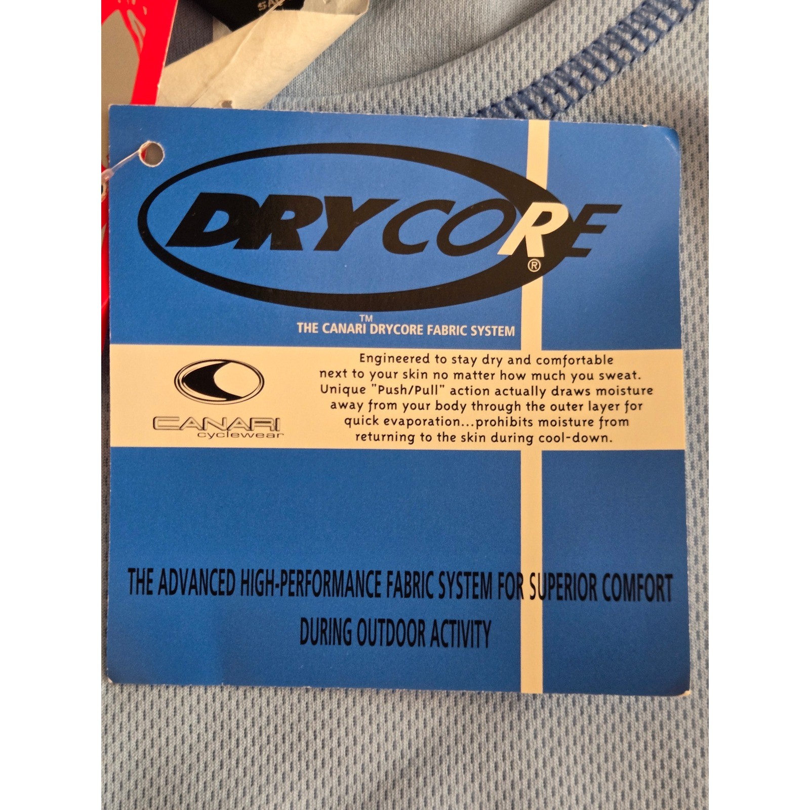 Canari DryCore Cycling Jersey Womens XL Blue Short Sleeve Contrast Stitch 2260