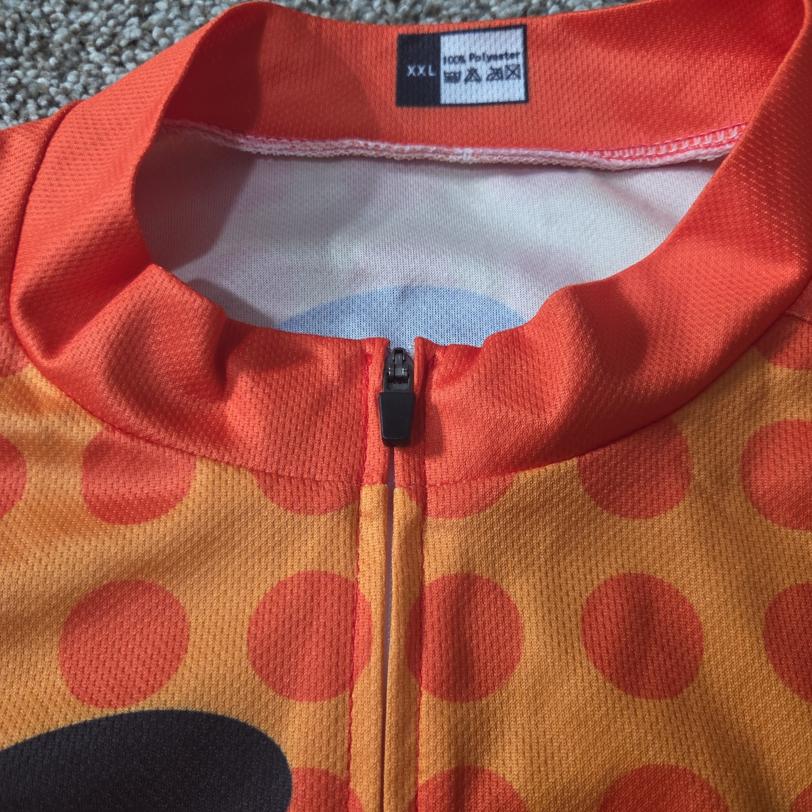 Mens XXL M&M’S Cycling Team Jersey cycling Short Sleeve jersey Bicycle Orange