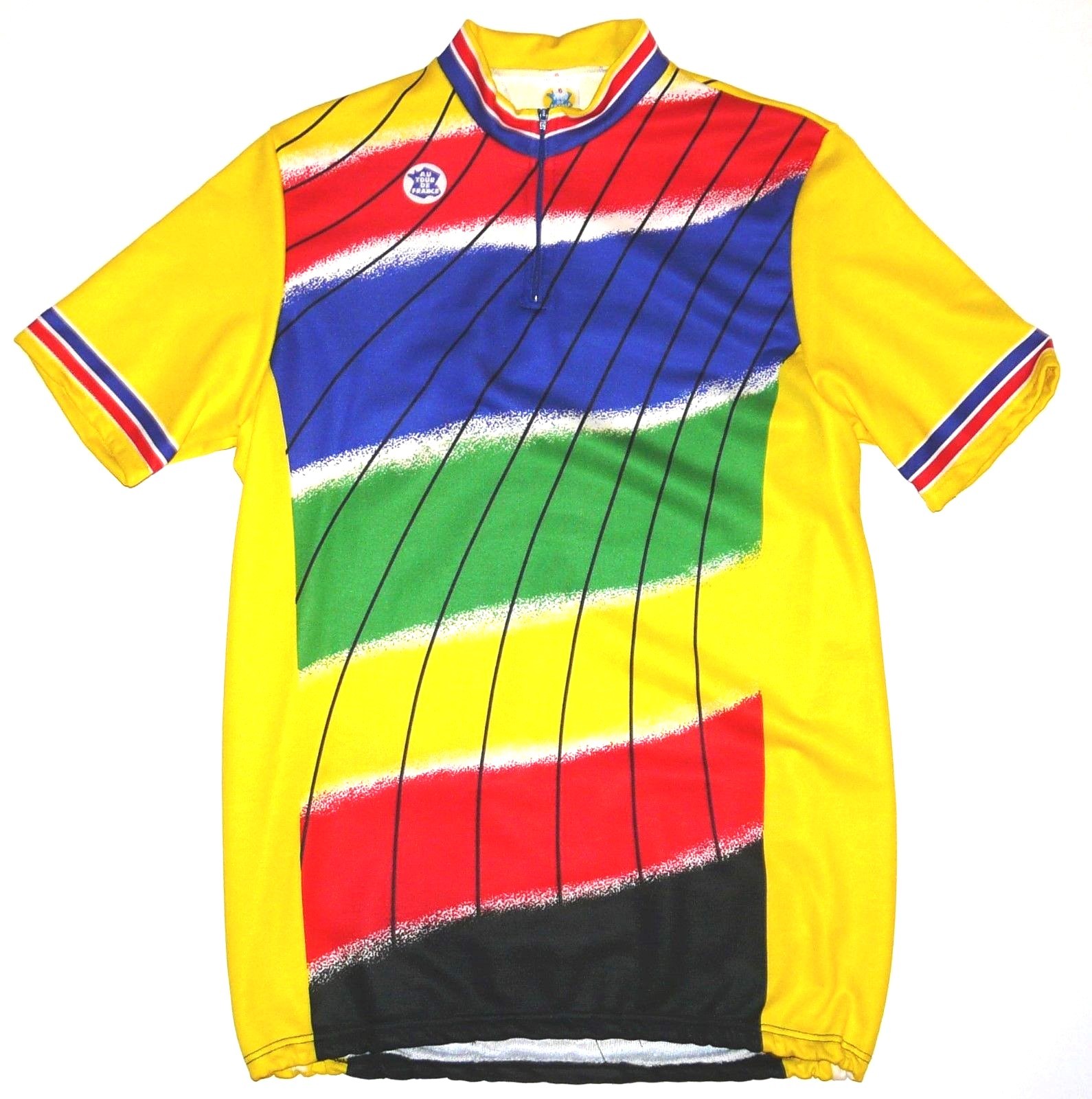 Vintage Au Tour De France Cycling Jersey Size 6 21 inch Chest 53 cm