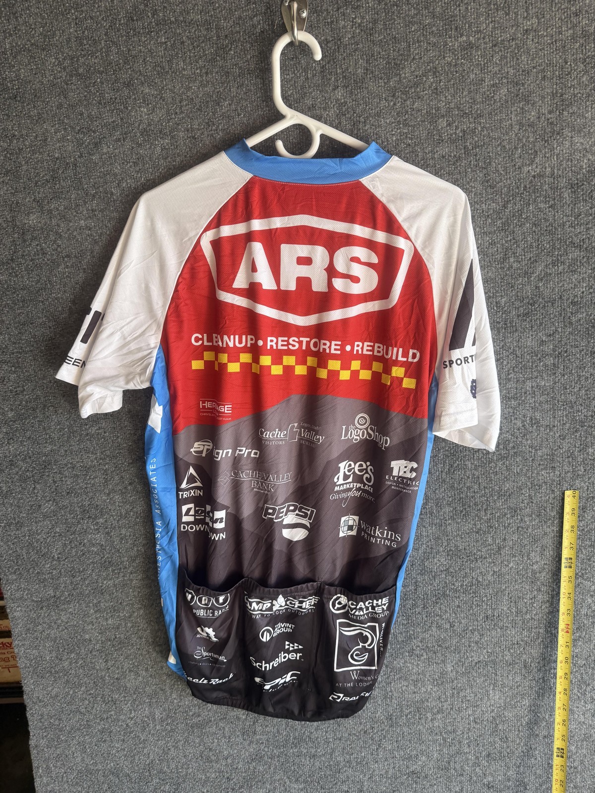 Epic Cycling Jersey Mens XXL Multicolor Cache Gran Fondo Full Zip Pockets Bike