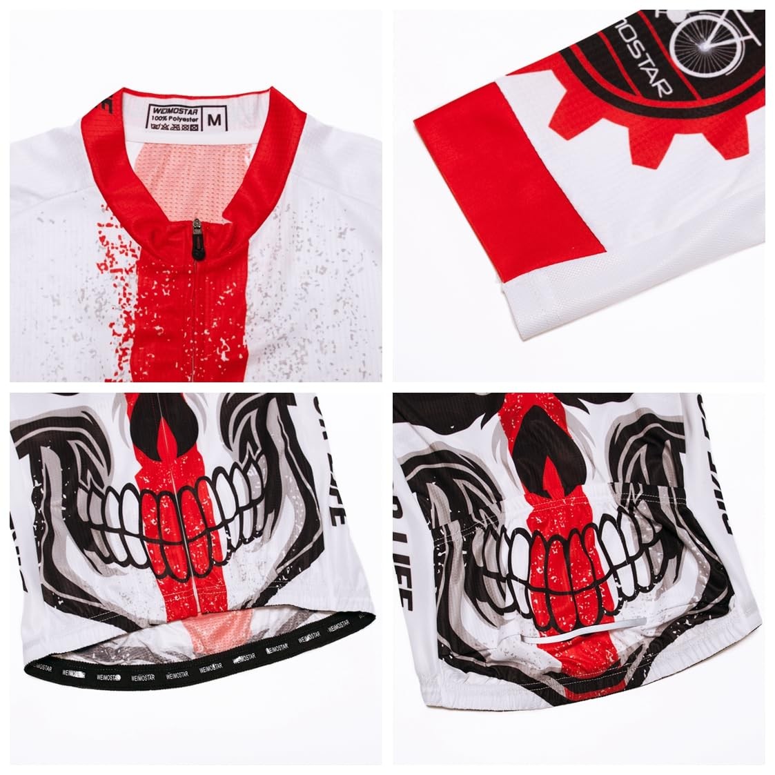 Cycling Jersey Shorts Set Men Bike Top Suit Cycle Shirt Pockets Bicycle Cloth…