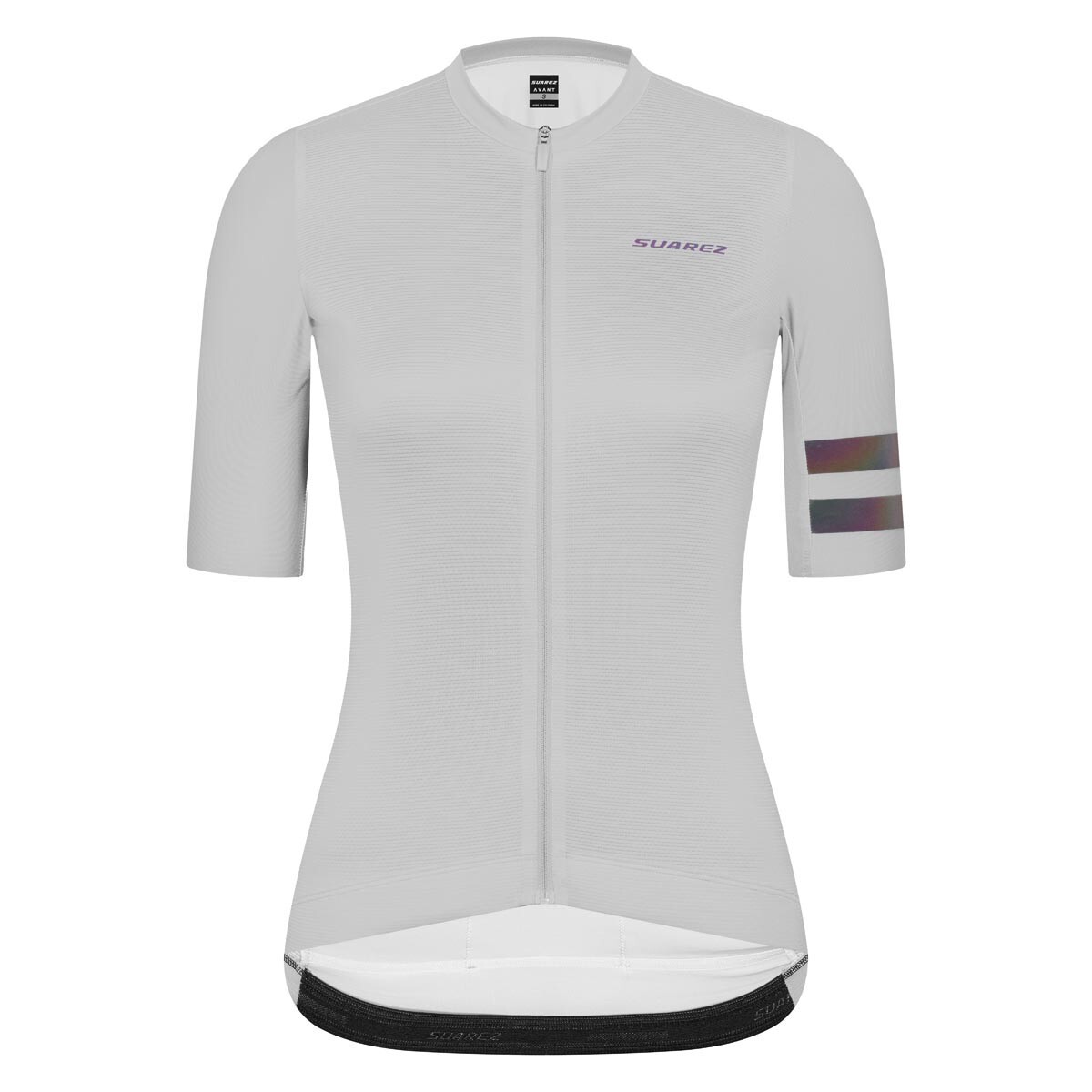 Solid Womens Avant Short Sleeve Cycling Jersey White by Suarez