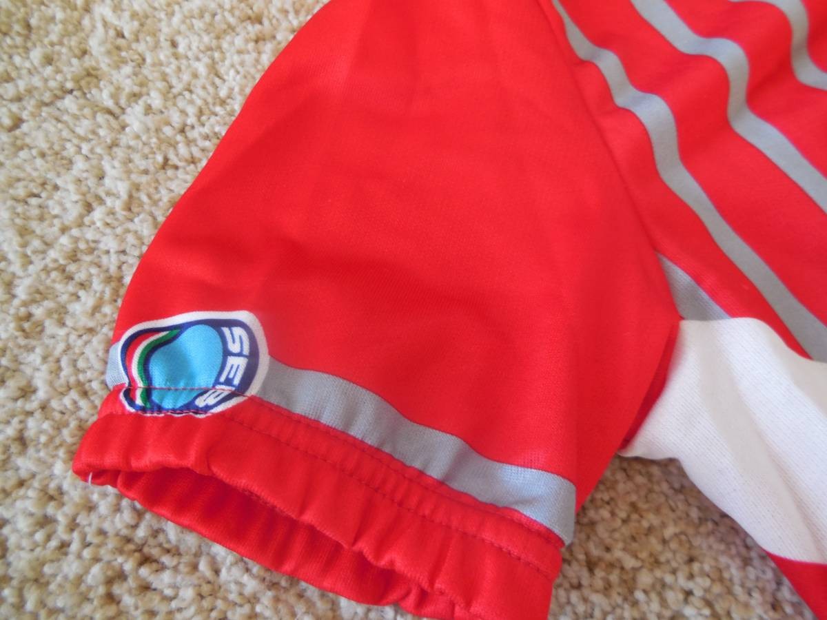 SEB Red Cycling Jersey NEW Medium 1980s Vintage Moser Signature Italy