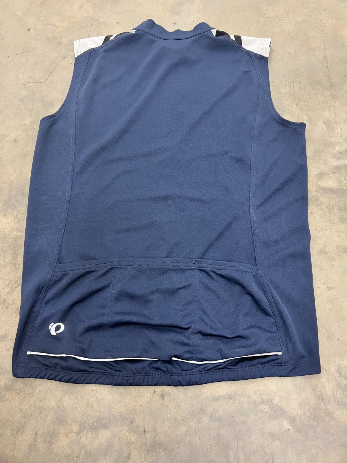 Pearl Izumi Select Cycling Top Mens M Blue Sleeveless 1/2 Zip Mock Neck Athletic