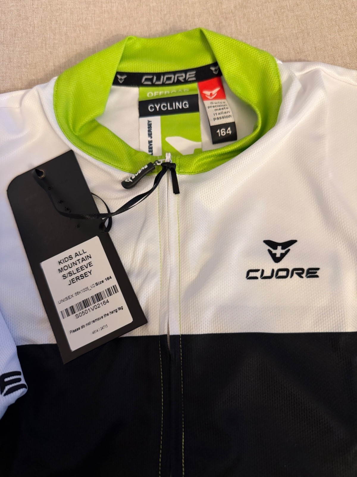 NWT Cuore of Switzerland Kids Unisex Cycling Jersey Size 164