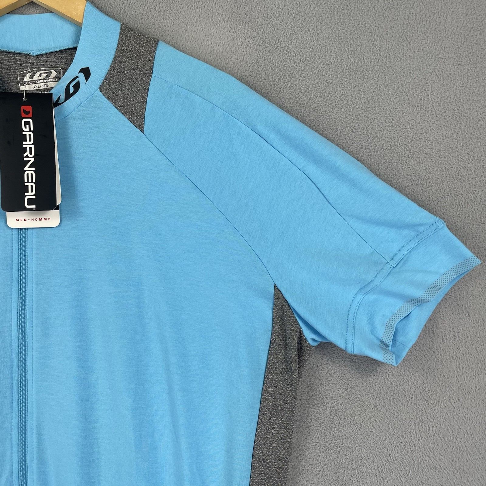 Louis Garneau Cycling Jersey Mens 3XL Blue Short Sleeve Full Zip Lemmon 2 NWT