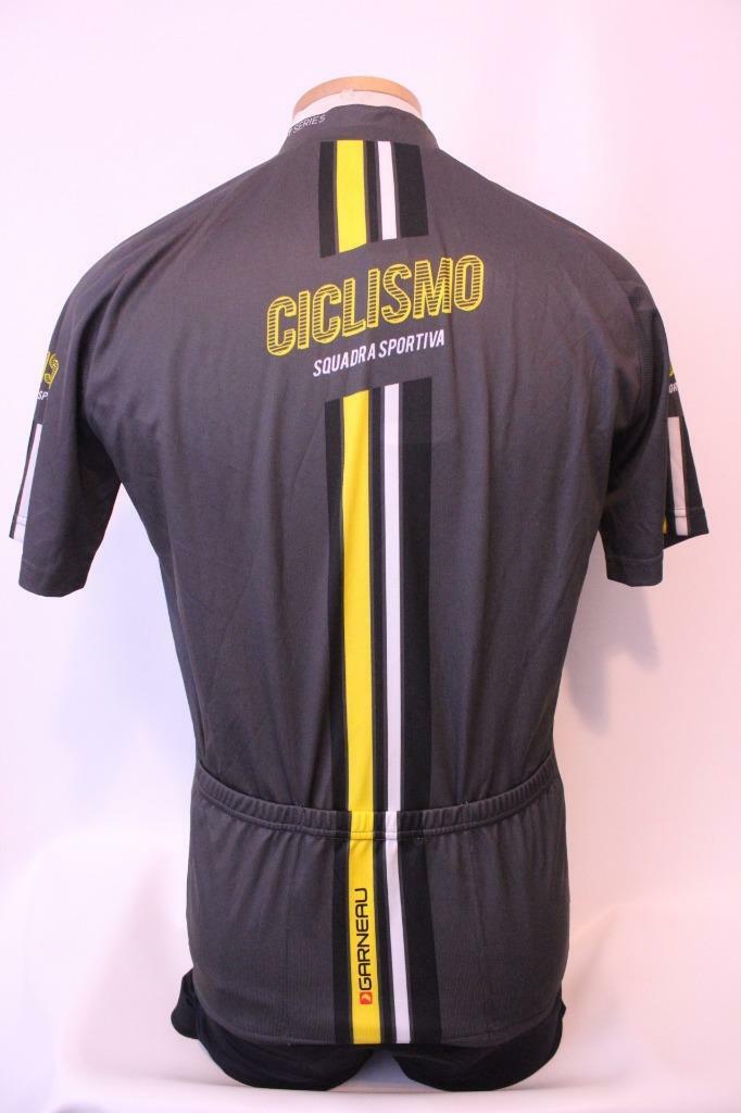 New Louis Garneau Men’s Limited Jersey Cycling Bike Ciclismo Gray Shirt Sleeve