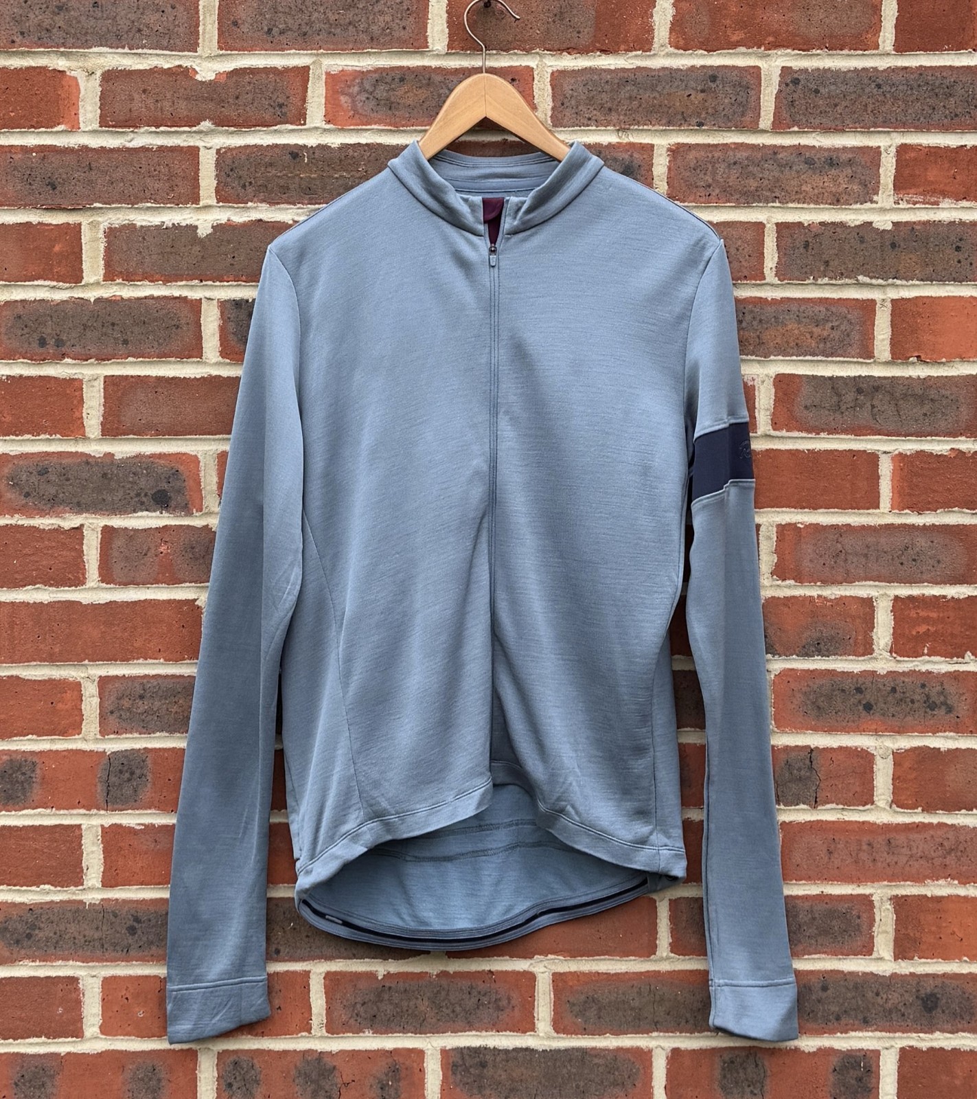 Rapha Mens Classic Long Sleeve Cycling Jersey II XL Blue slim Merino RPM190 Wool