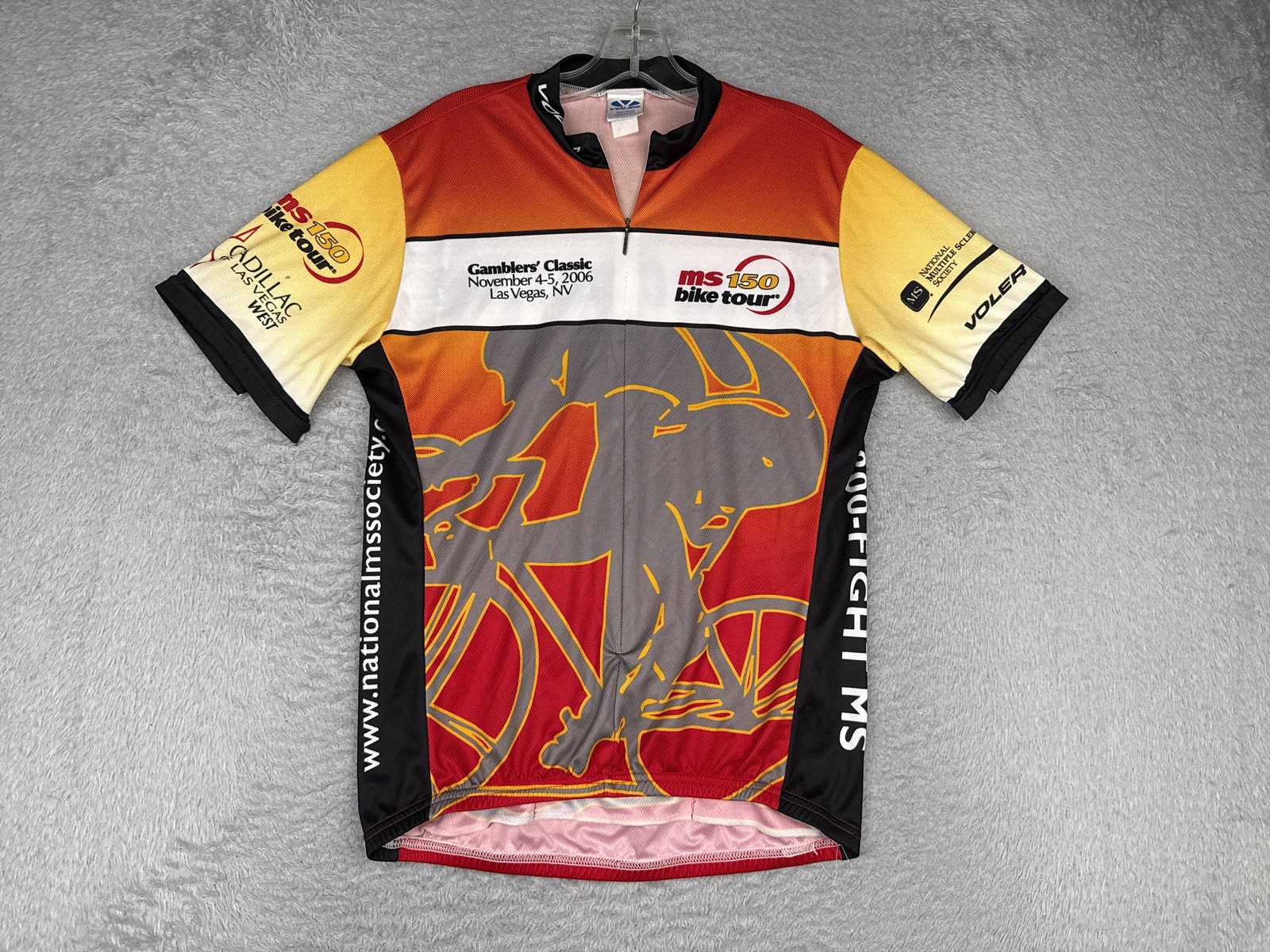 Voler Cycling Jersey Mens Large MS 150 Bike Tour 2006 Veteran Las Vegas READ ME