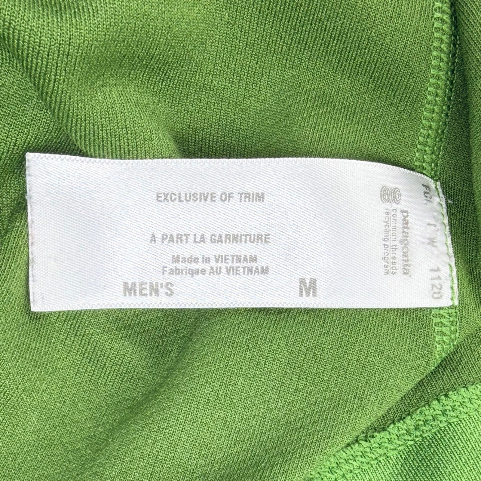 Patagonia 1/4 Zip Jersey Men Medium Green 24335S8 Short Sleeve Athletic
