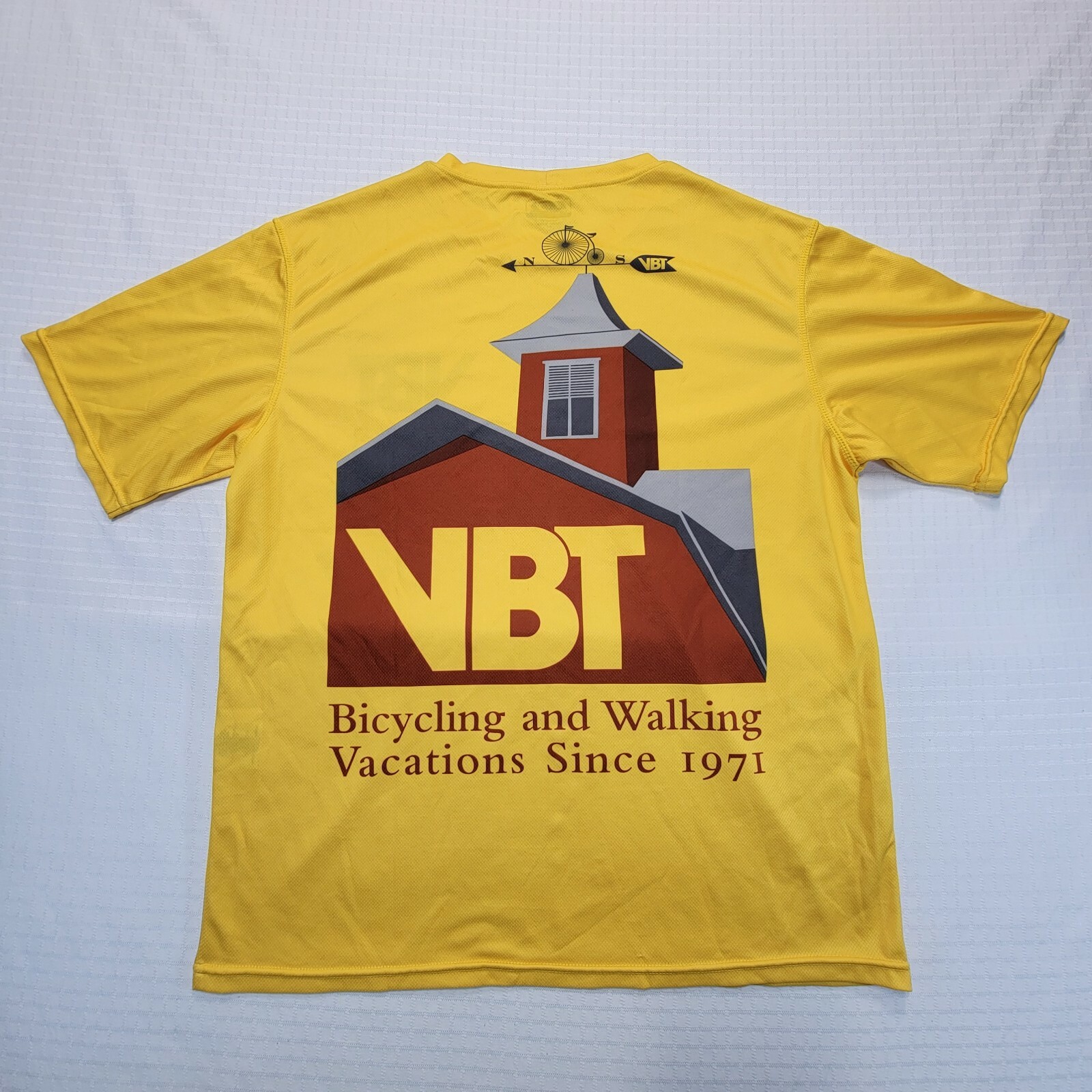 Louis Garneau Mens Yellow Short Sleeve Cycling 100% Polyester Shirt Size Large
