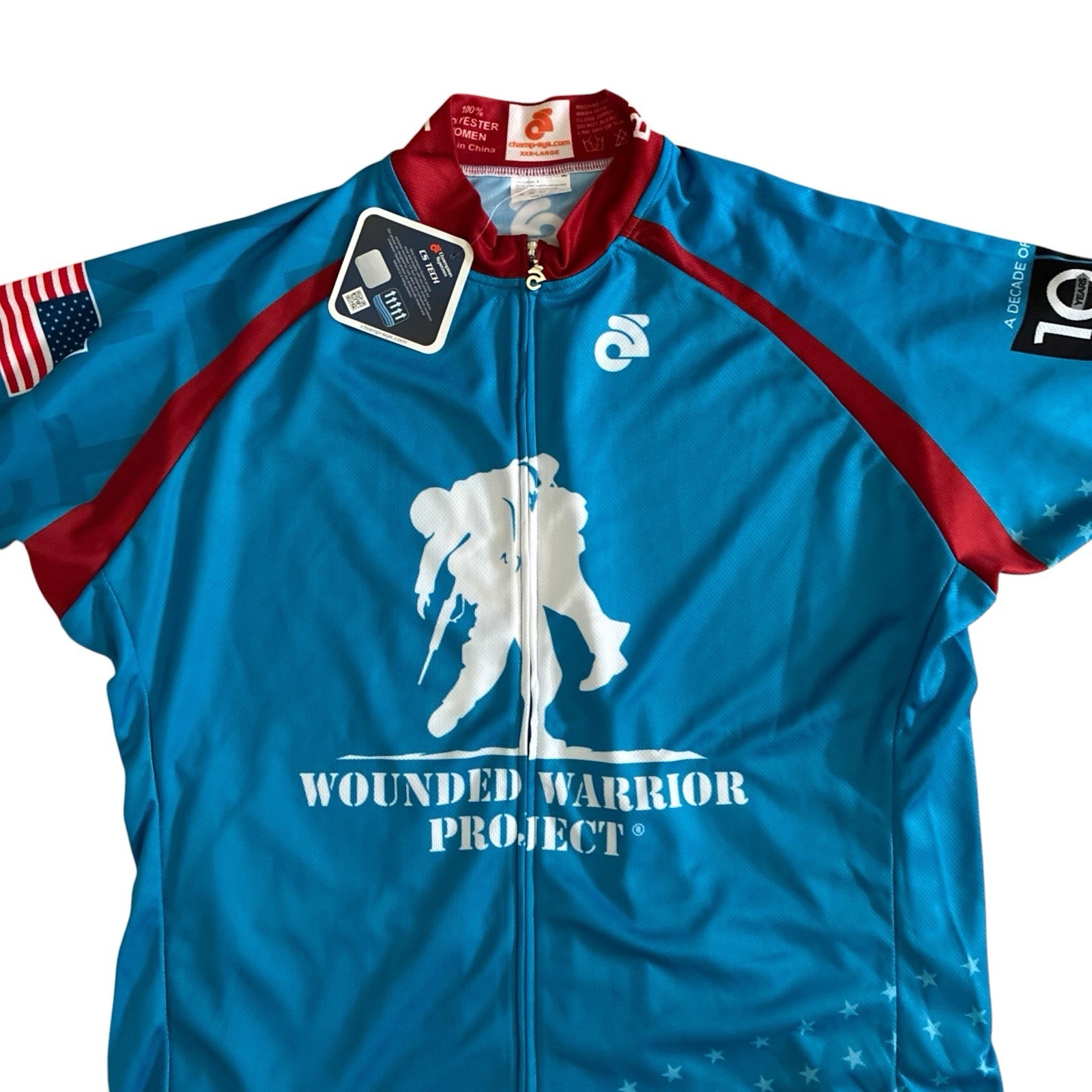 Champion System Women’s Size 3XL Wounded Warrior Project Zip Cycling Jersey New
