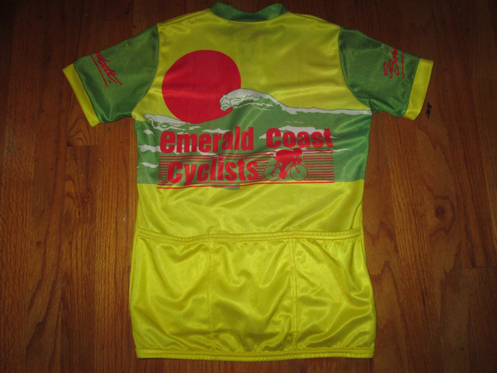 S SCHNAUBELT Vtg Cycling Emerald Coast Cyclists oregon floida Jersey S TALON ZIP
