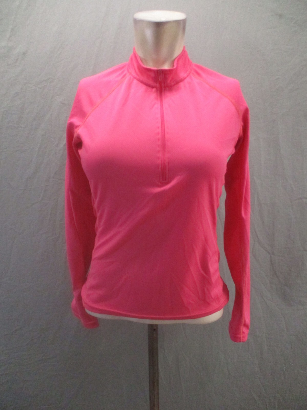 CANARI Size XS Women Pink 1/2 Zip High Neck Pocket Cycling Athletic Pullover 415