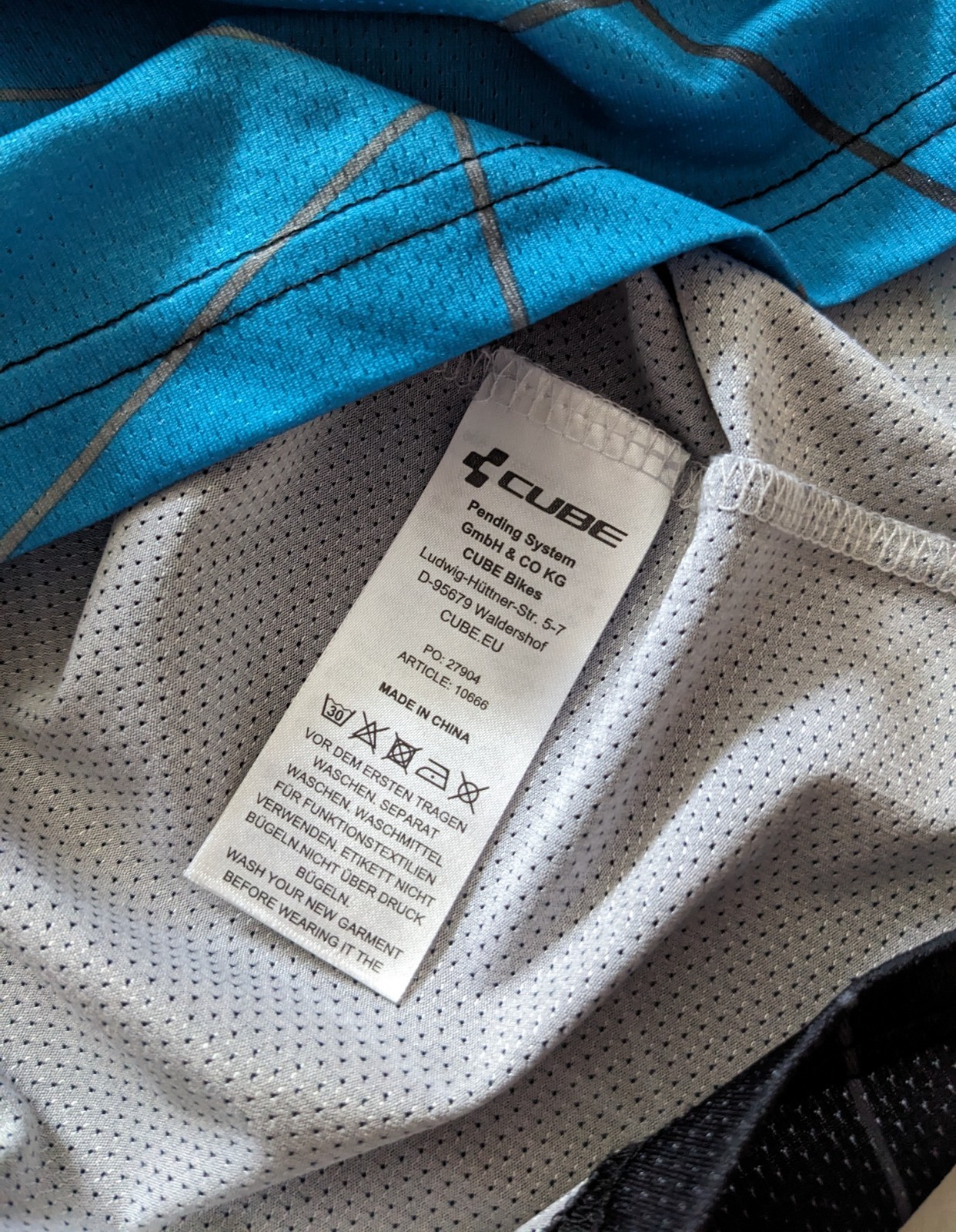Cube Action Signature Cycling Jersey Round-Neck sleeve 3/4 size L