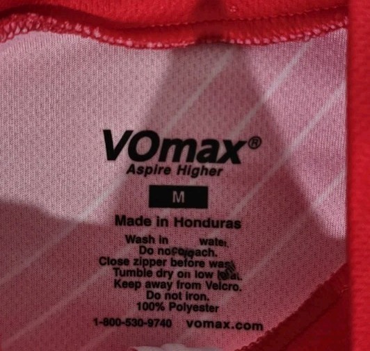 VOmax Pan Mass Challenge 30th Ride PMC 2009 Cycling Jersey 3/4 Zip Womens Size M