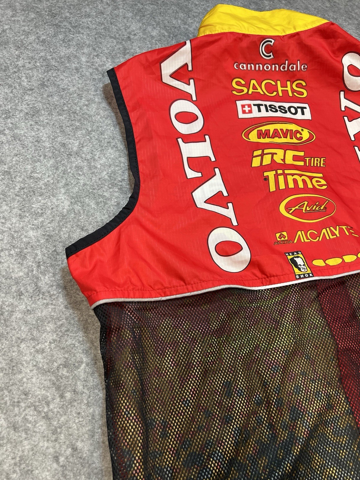 Vintage Volvo Cannondale Cycling Libor Karas Vest zip 1996 Size L USA made red
